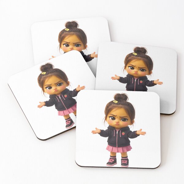 Item preview, Cute Angry Chibi Girl Sticker PNG | Sassy Kawaii Cartoon Character designed and sold by ashwin131.