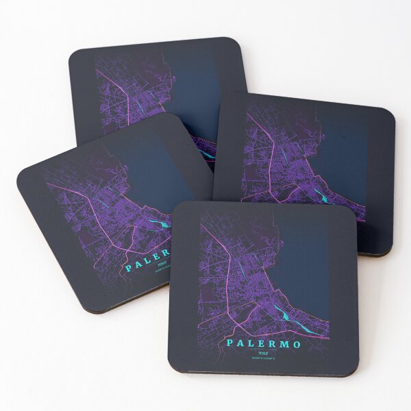 Item preview, Neon Style Map of Palermo, Italy designed and sold by Enea Kelo.