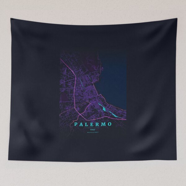Item preview, Neon Style Map of Palermo, Italy designed and sold by Enea Kelo.