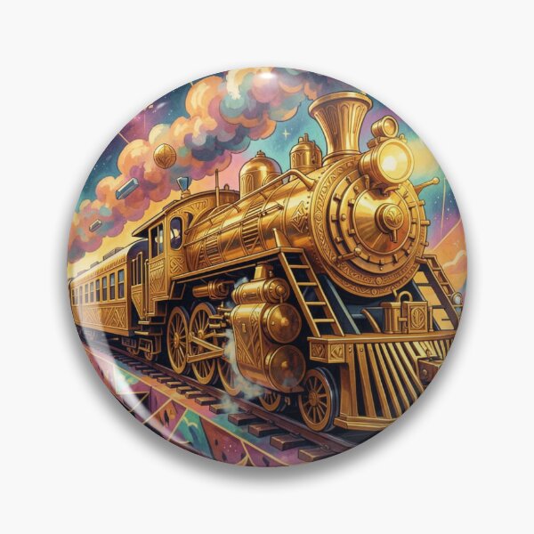 Item preview, Abyss Express in a surreal gold-art-deco vision full of cosmic steam and futuristic elegance designed and sold by FotoworldEdel.