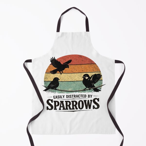 Item preview, Easily Distracted By Sparrows Vintage Birdwatching Humor designed and sold by FreshVibe Prints.