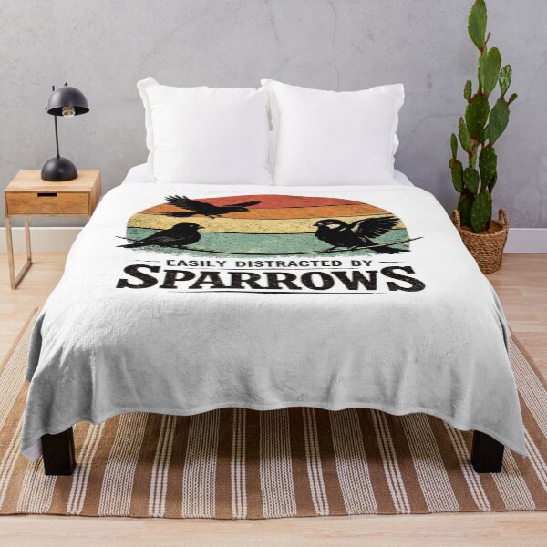 Item preview, Easily Distracted By Sparrows Vintage Birdwatching Humor designed and sold by FreshVibe Prints.