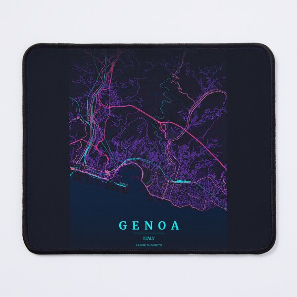 Item preview, Neon Style Map of Genoa, Italy designed and sold by Enea Kelo.