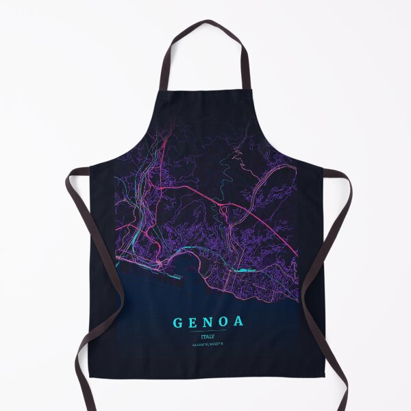 Item preview, Neon Style Map of Genoa, Italy designed and sold by Enea Kelo.