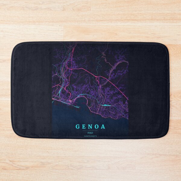 Item preview, Neon Style Map of Genoa, Italy designed and sold by Enea Kelo.