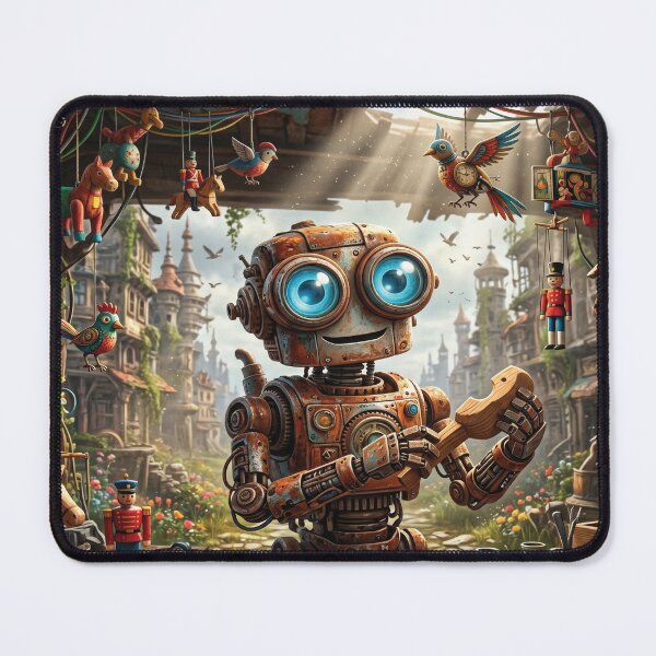 Item preview, Post-Apocalyptic Toymaker | Whimsical Robot Puzzle Design designed and sold by ColorFlick.