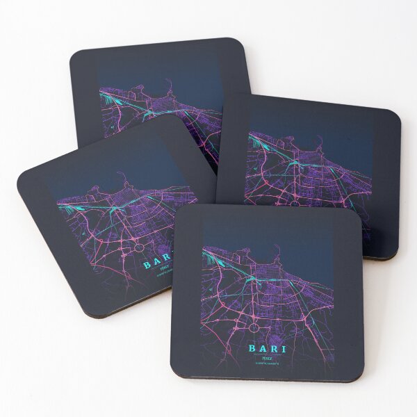 Item preview, Neon Style Map of Bari, Italy designed and sold by Enea Kelo.