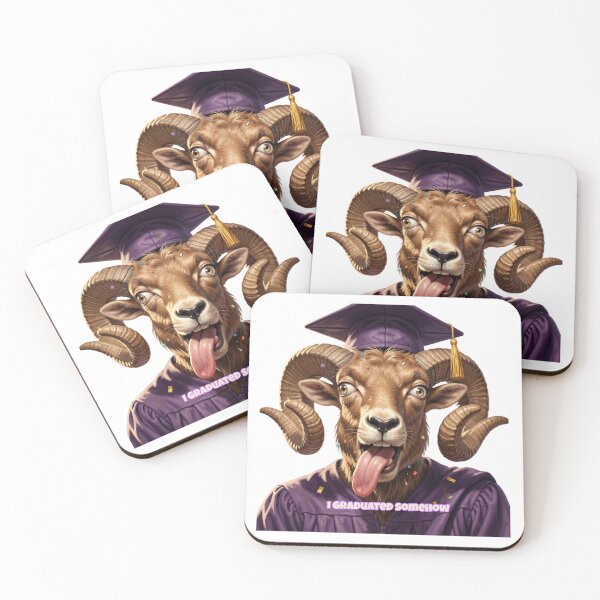Item preview, I Graduated Somehow Funny Ram Graduation  designed and sold by ByAnad.