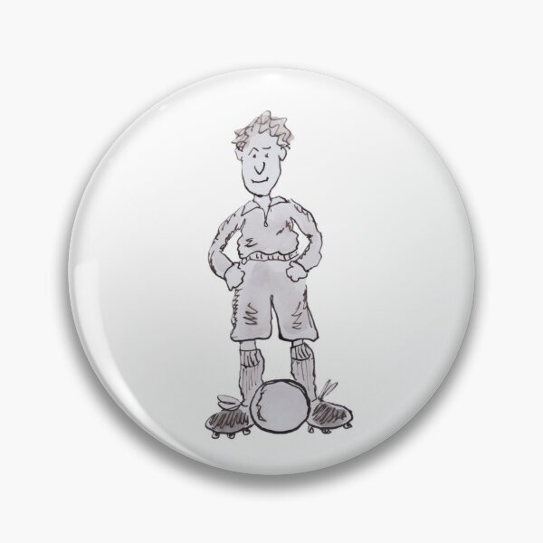 Artikelvorschau, Retro-Fußballspieler entworfen und verkauft von Inky Fingers Illustrations.