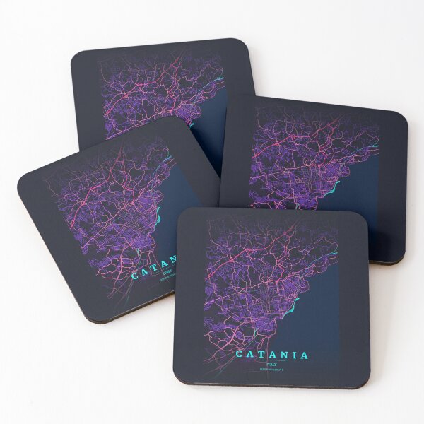 Item preview, Neon Style Map of Catania, Italy designed and sold by Enea Kelo.