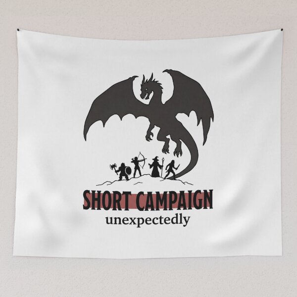 Item preview, Short Campaign Unexpectedly Funny Tabletop RPG Dragon Design designed and sold by Fenay Designs.