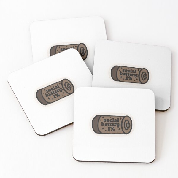 Item preview, Social Battery 1% – Introvert Humor Sticker designed and sold by Barelythere2324.