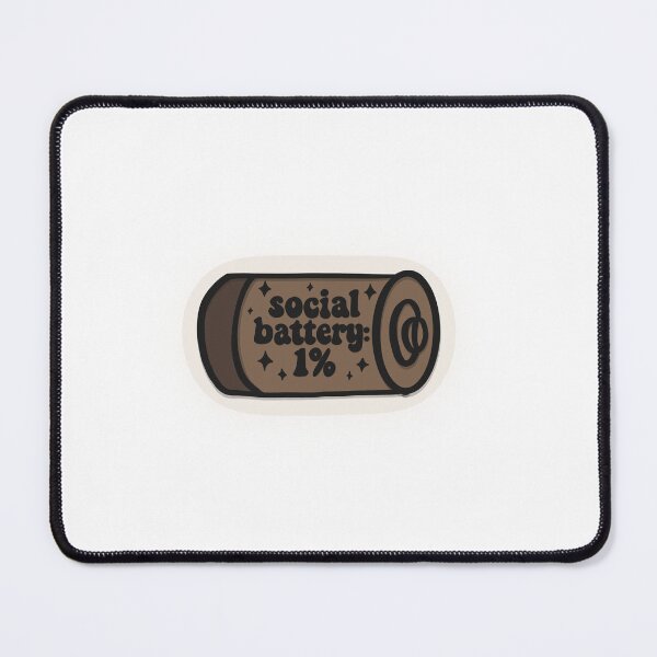 Item preview, Social Battery 1% – Introvert Humor Sticker designed and sold by Barelythere2324.