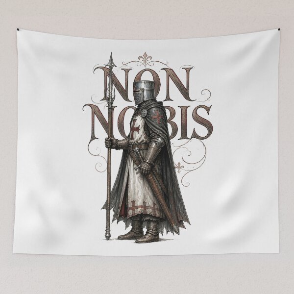 Item preview, Non Nobis Domine Templar Heraldry - Street Wear designed and sold by Dhenin Studio.