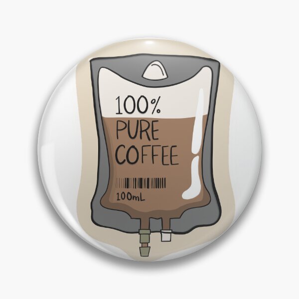 Item preview, 100% Pure Coffee – Funny Caffeine Addict Sticker designed and sold by Barelythere2324.