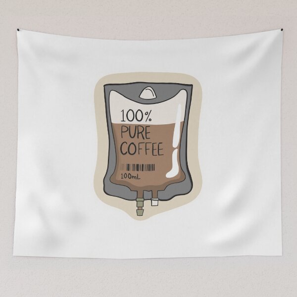 Item preview, 100% Pure Coffee – Funny Caffeine Addict Sticker designed and sold by Barelythere2324.