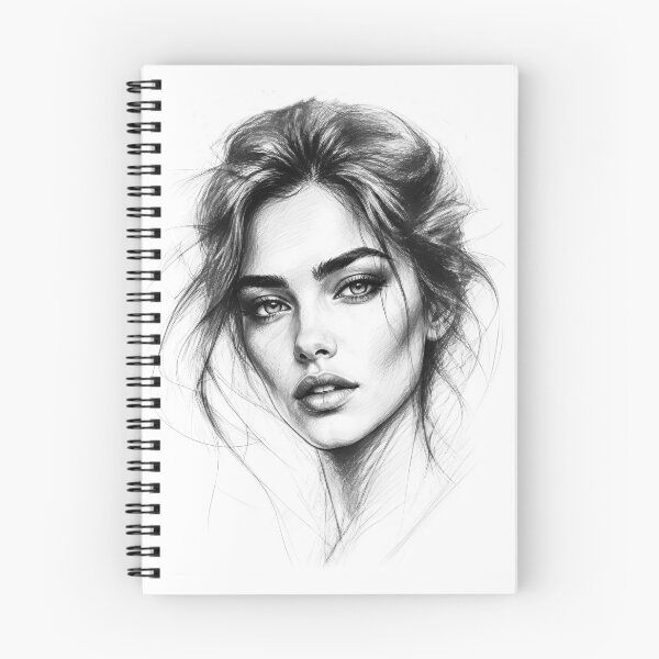 Item preview, Minimalist Pencil Sketch, Female Portrait 3 designed and sold by Yontartov.