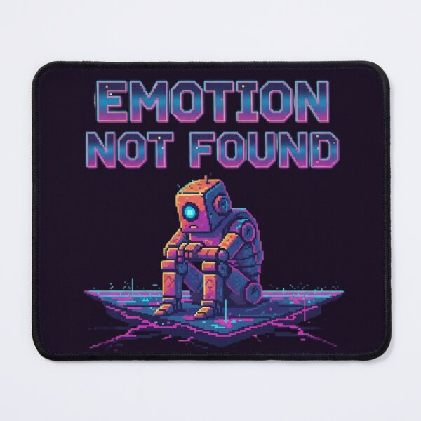Item preview, Emotion Not Found Sad Robot Retro Pixel Vaporwave designed and sold by ChaosNest.