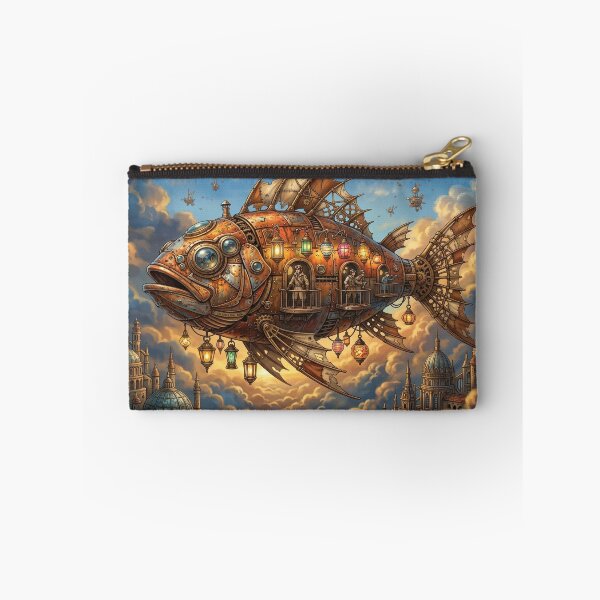 Item preview, Flying Fish Airship | Whimsical Robot Puzzle Design designed and sold by ColorFlick.