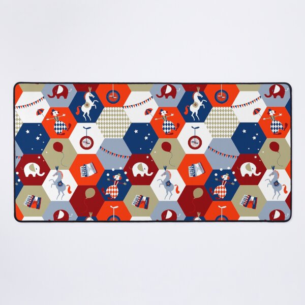 Item preview, Hexagon Circus - red-blue-beige designed and sold by kobyakov.