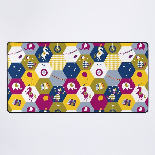 Item preview, Hexagon Circus - purple-olive-yellow designed and sold by kobyakov.