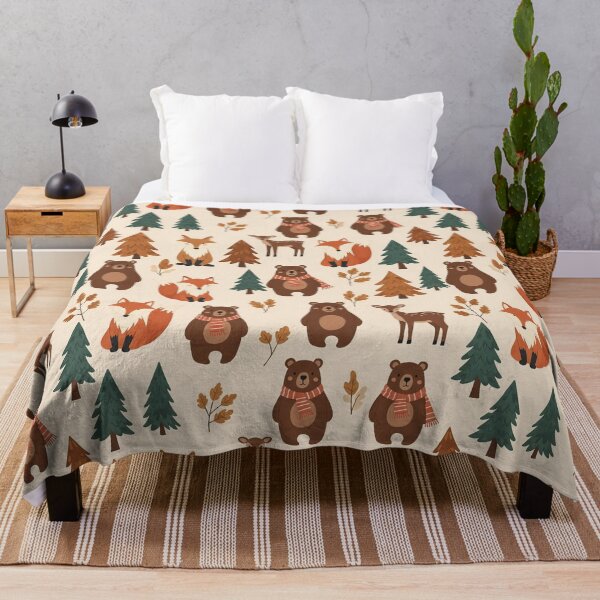 Item preview, Cozy Woodland Animals and Forest Pattern designed and sold by MySignatureItems.