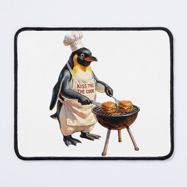 Item preview, Funny Penguin BBQ Chef - Kiss The Cook designed and sold by ByAnad.