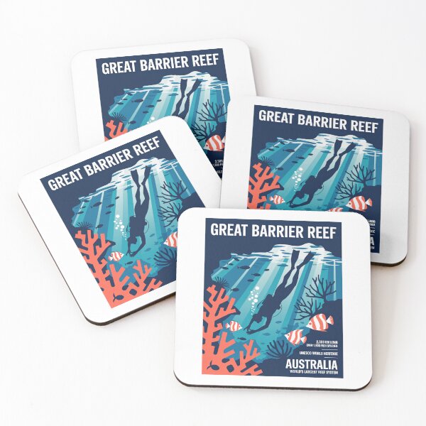 Item preview, Great Barrier Reef Australia Scuba Diving Travel Poster designed and sold by pod24.