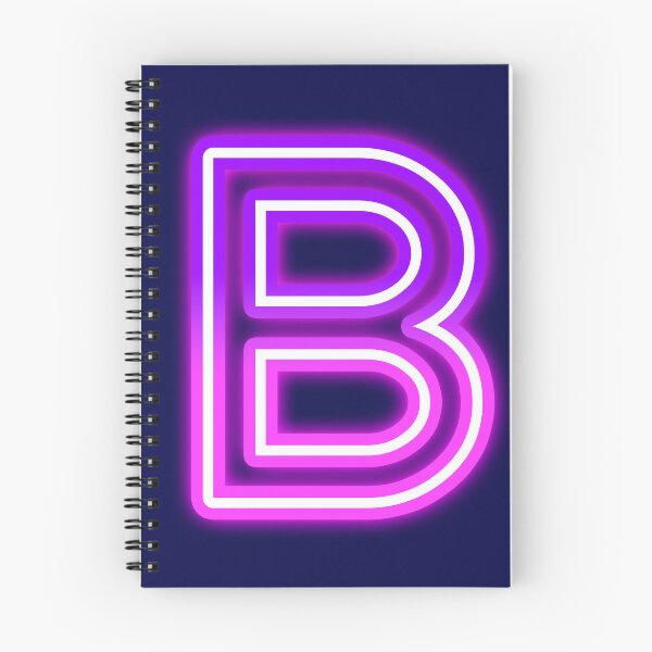 Item preview, Letter B Neon Pink Purple Glow - Retro Futuristic Monogram Initial designed and sold by SolutionsArt.