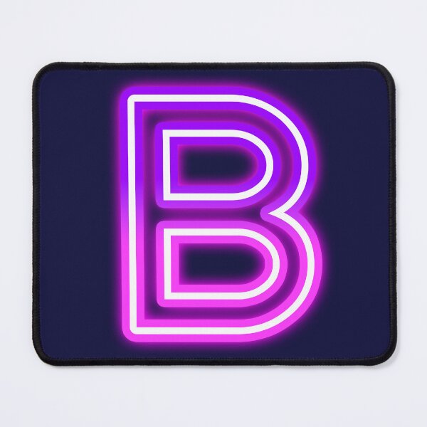 Item preview, Letter B Neon Pink Purple Glow - Retro Futuristic Monogram Initial designed and sold by SolutionsArt.