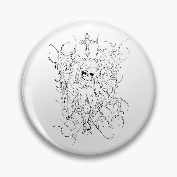 Item preview, Dark Cyber Sigilism Anime Girl – Neo-Gothic Cross designed and sold by Dem0r.