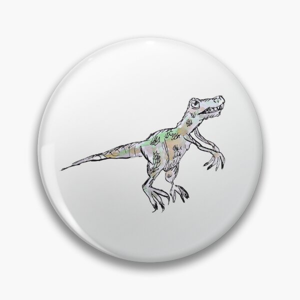 Item preview, A friendly Velciraptor dinosaur designed and sold by Inky Fingers Illustrations.