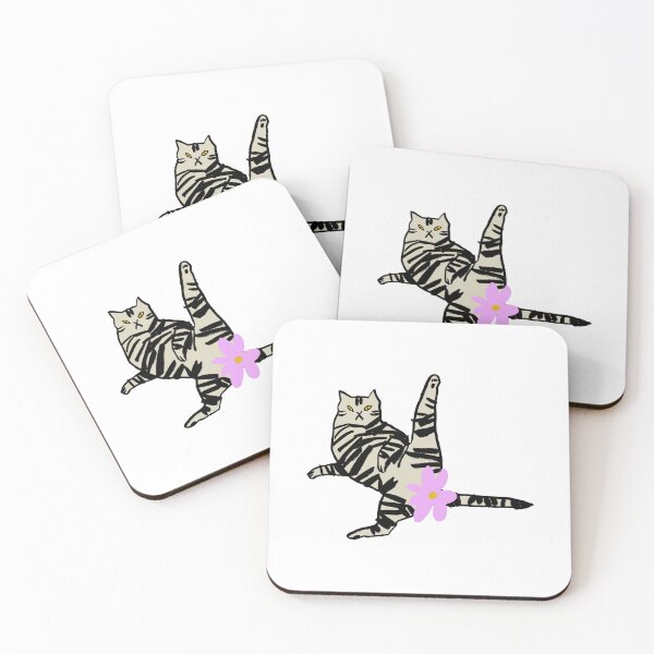 Item preview, Flexible Cat – Funny Yoga Cat Illustration designed and sold by Lunar Fern.
