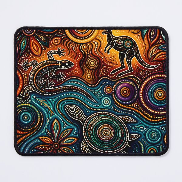 Item preview, Aboriginal Inspired Dot Art - Abstract Australian Flora and Fauna designed and sold by GrinGalore.