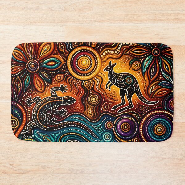 Item preview, Aboriginal Inspired Dot Art - Abstract Australian Flora and Fauna designed and sold by GrinGalore.