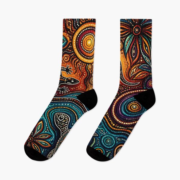 Item preview, Aboriginal Inspired Dot Art - Abstract Australian Flora and Fauna designed and sold by GrinGalore.