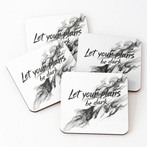 Item preview, ''Let Your Plans Be Dark'' by SUN TZU designed and sold by SilentStrategyShop.