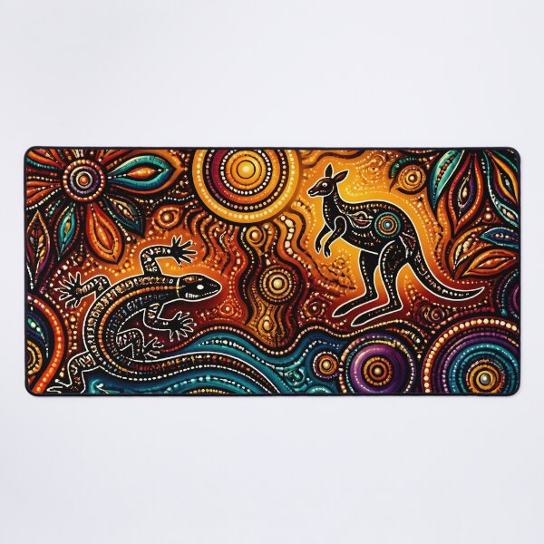 Item preview, Aboriginal Inspired Dot Art - Abstract Australian Flora and Fauna designed and sold by GrinGalore.