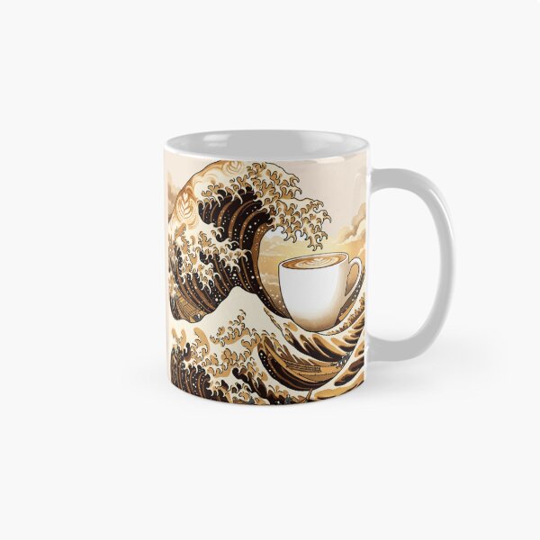 Item preview, The Great Wave of Coffee - Japanese Latte Art Surrealism designed and sold by Design_Your_Day.