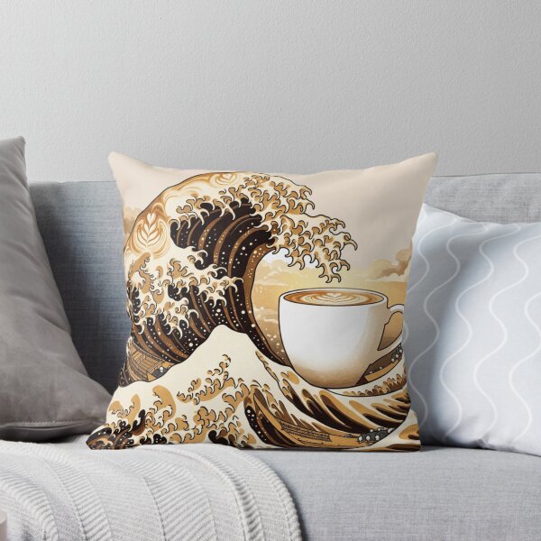Item preview, The Great Wave of Coffee - Japanese Latte Art Surrealism designed and sold by Design_Your_Day.