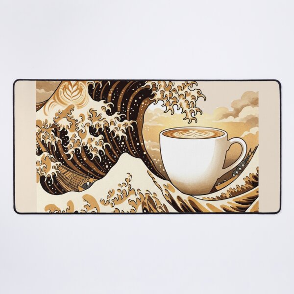 Item preview, The Great Wave of Coffee - Japanese Latte Art Surrealism designed and sold by Design_Your_Day.