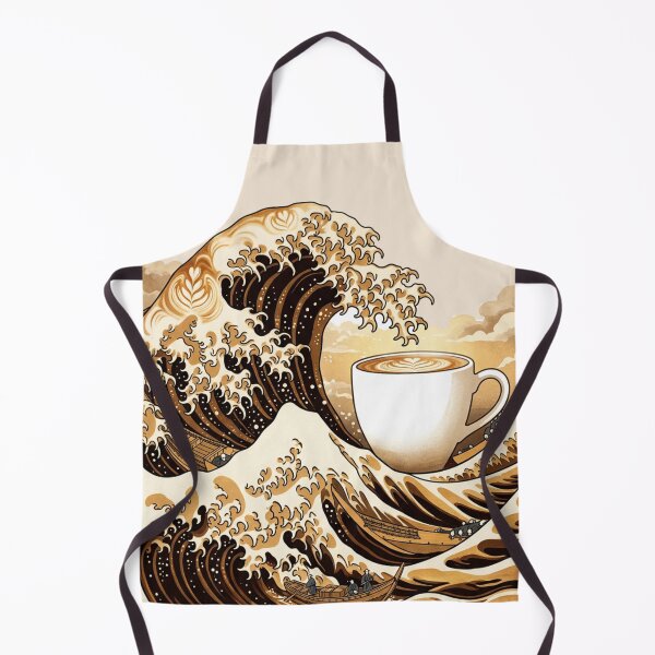 Item preview, The Great Wave of Coffee - Japanese Latte Art Surrealism designed and sold by Design_Your_Day.