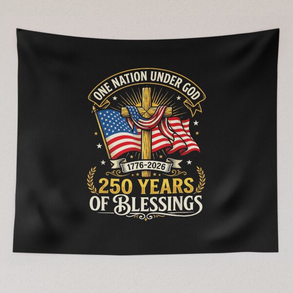 Item preview, One Nation Under God 250 Years Of Blessings American Christian Patriot designed and sold by SanTiOmal.