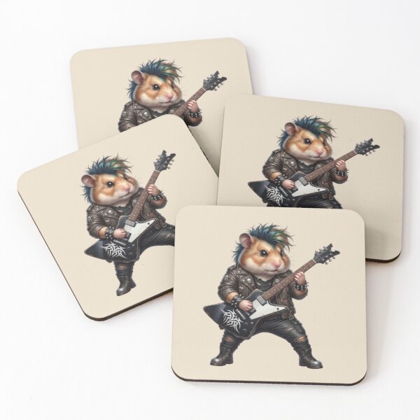 Item preview, Rock Hamster – Punk Guitar Animal Design designed and sold by Dogandesighn.