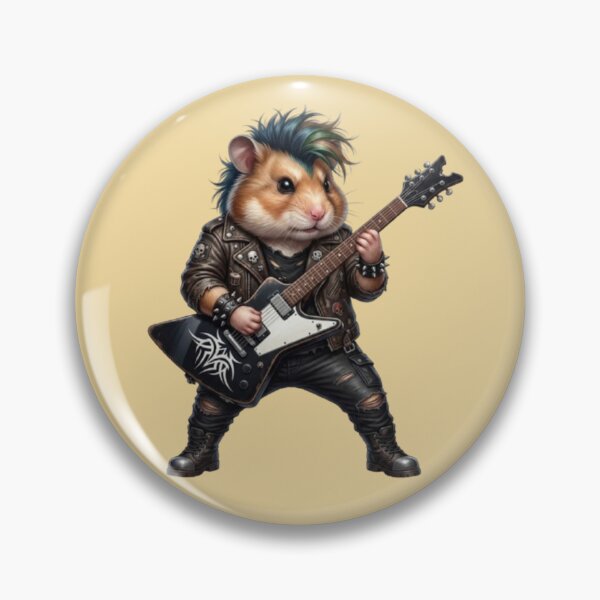Item preview, Rock Hamster – Punk Guitar Animal Design designed and sold by Dogandesighn.