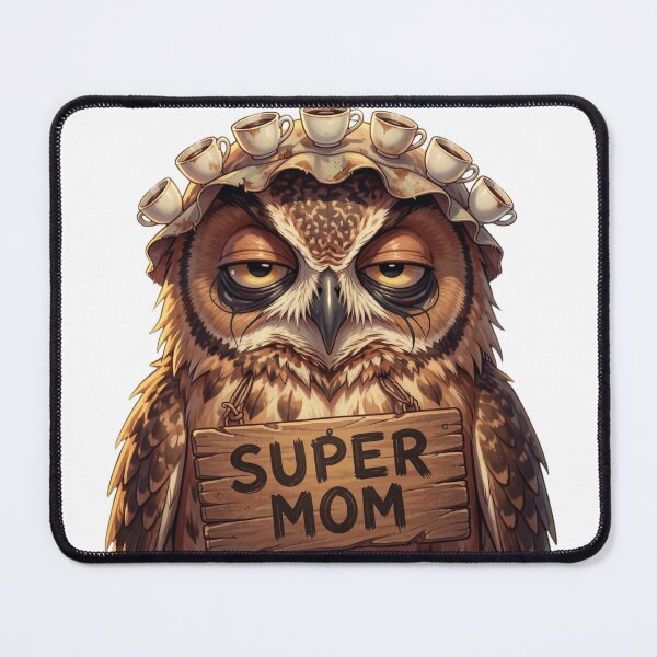 Item preview, Super Mom Owl Funny Coffee Lover designed and sold by ByAnad.