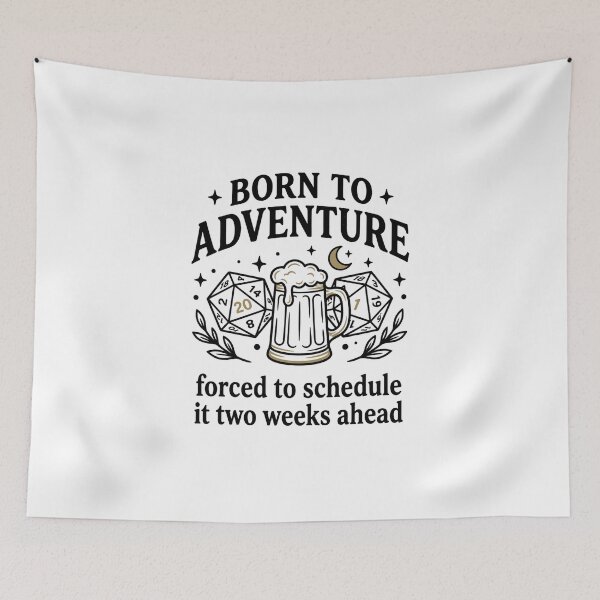 Item preview, Born To Adventure Forced To Schedule It RPG Dice Design designed and sold by Fenay Designs.