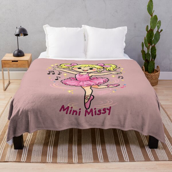 Item preview, Mini Missy Ballerina Princess – Cute Pink Tutu Dancing Cartoon Girl designed and sold by Black Signal.
