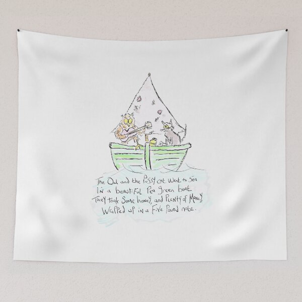 Item preview, The owl and the pussycat designed and sold by Inky Fingers Illustrations.