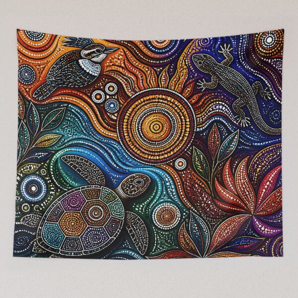 Item preview, Aboriginal Inspired Dot Art - Hypnotic Australian Flora and Fauna designed and sold by GrinGalore.